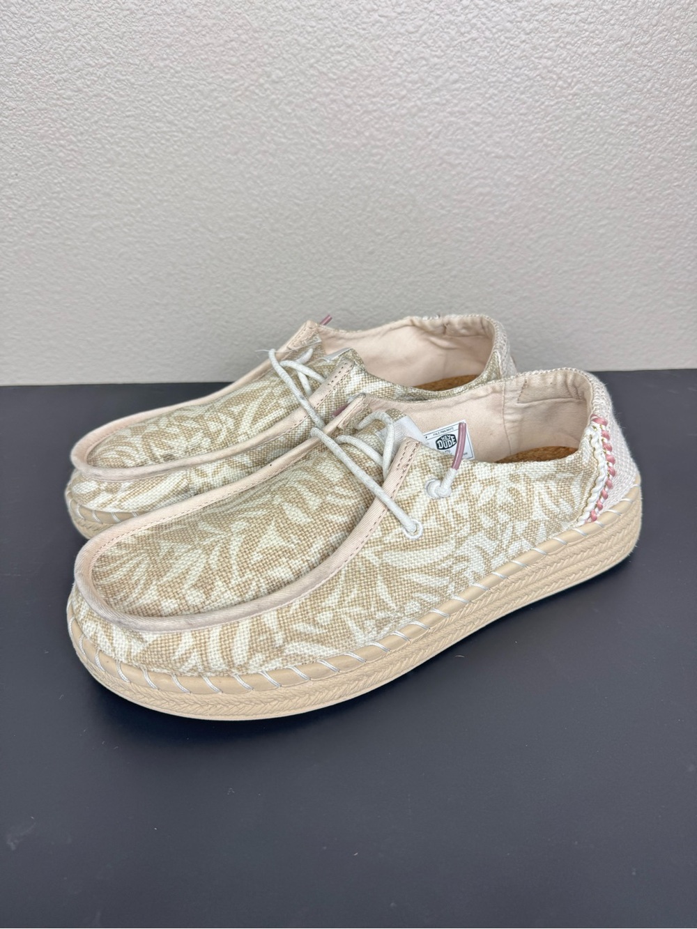 Hey Dude Wendy Espadrilles Women's Retro Palm Moc Toe Slip On Size 10